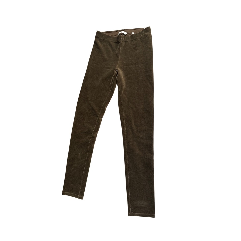 Vince Corduroy Leggings Olive Brown Elastic Waist Pull On Slim Fit Pants S/P